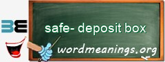 WordMeaning blackboard for safe-deposit box